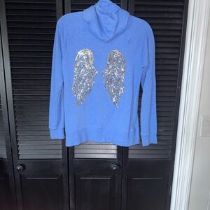 Victoria's Secret Blue Sweater with Silver Wings
